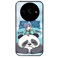 Coque noire taperso pour Redmi A3 avec motif panda anime protection antichoc personnalisée