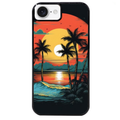 Coque noire taperso pour Iphone 17 17E AIR MAX PRO avec motif hawaii palmier protection antichoc personnalisée