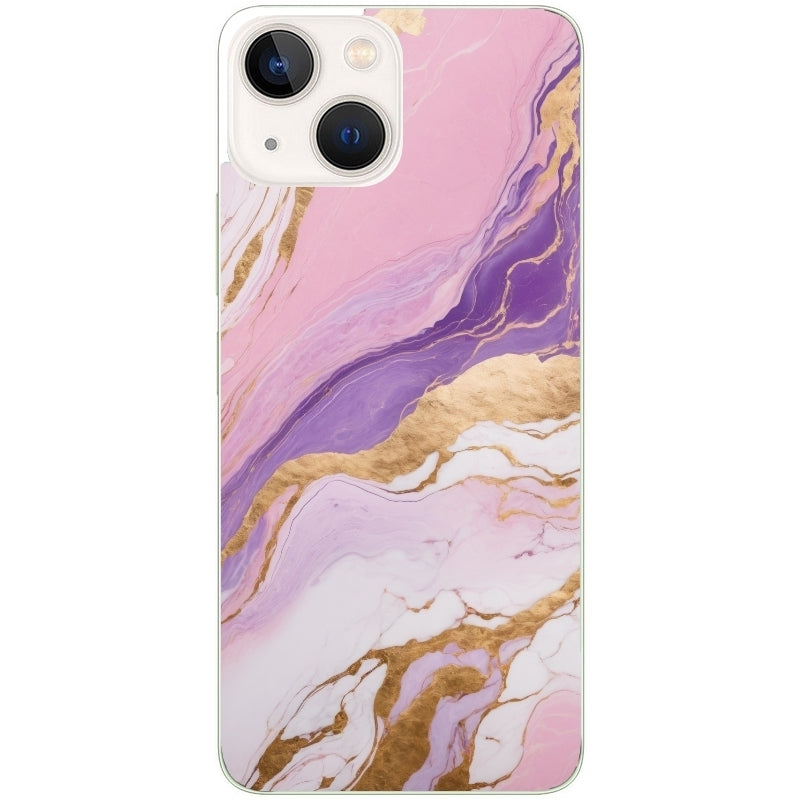 Coque taperso pour Iphone 15 et PRO PLUS PRO MAX avec motif marbre violet protection antichoc personnalisée