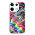 Coque taperso pour POCO X6 5G avec motif marbre arc en ciel protection antichoc personnalisée