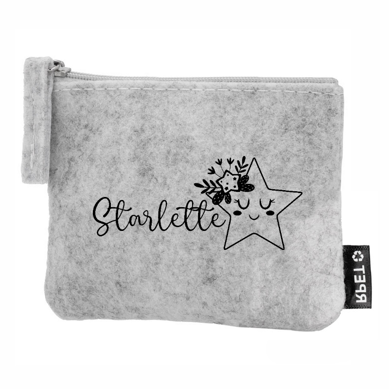 Porte monnaie personnalisé balle de tennis en feutrine en feutrine