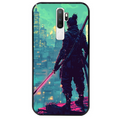 Coque noire taperso pour OPPO A5 A9 2020 avec motif samourai new york protection antichoc personnalisée