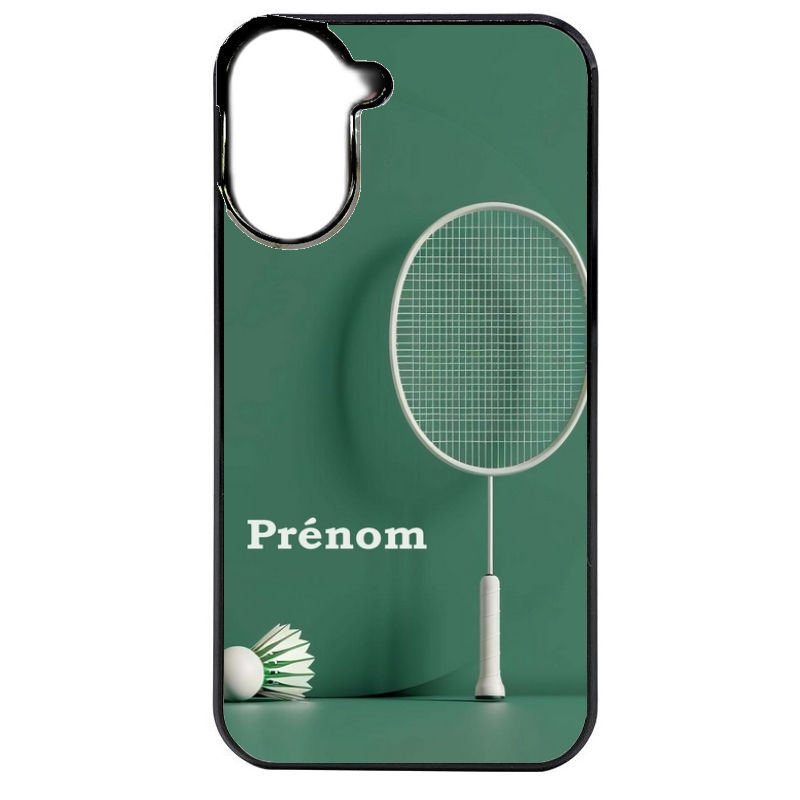 Coque noire taperso pour Redmi A5 4G avec motif badminton sport personnalise protection antichoc personnalisée