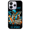 Coque noire taperso pour Redmi Note 14 et PRO PLUS 4G 5G avec motif skate board protection antichoc personnalisée