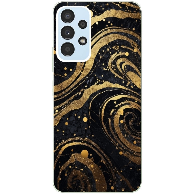 Coque taperso pour Galaxy A13 4G et 5G A23 A53 avec motif marbre noir protection antichoc personnalisée