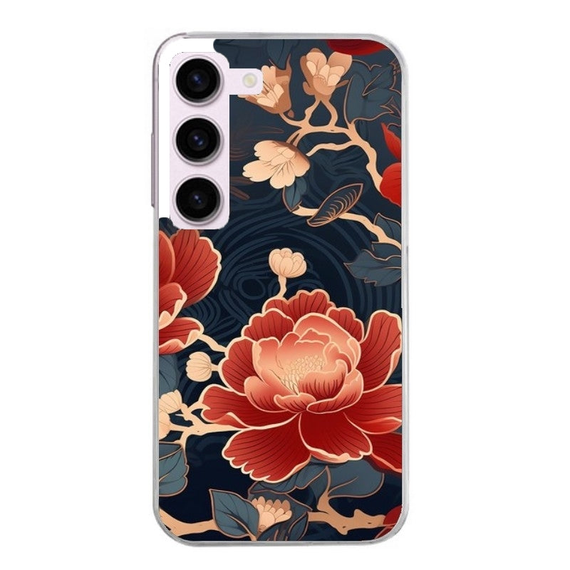 Coque taperso pour Galaxy A13 4G et 5G A23 A53 avec motif fleur japan protection antichoc personnalisée