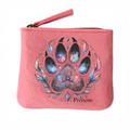 Porte monnaie personnalisé patte plume en feutrine en feutrine