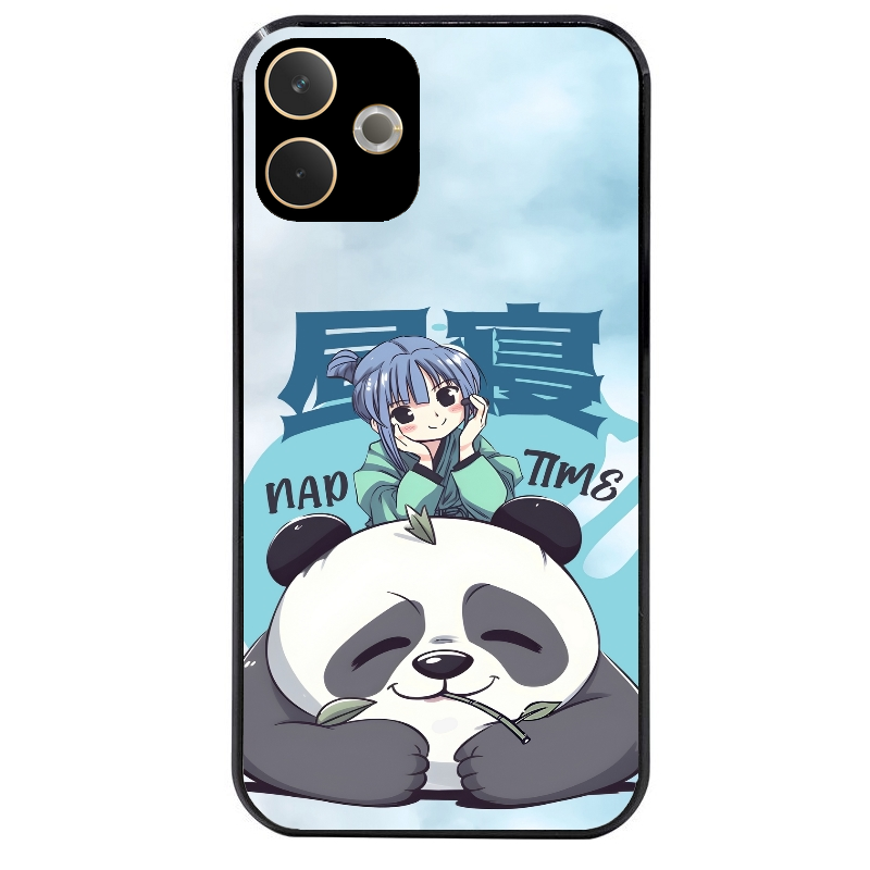 Coque noire taperso pour OPPO A5 PRO 4G et 5G avec motif panda anime protection antichoc personnalisée