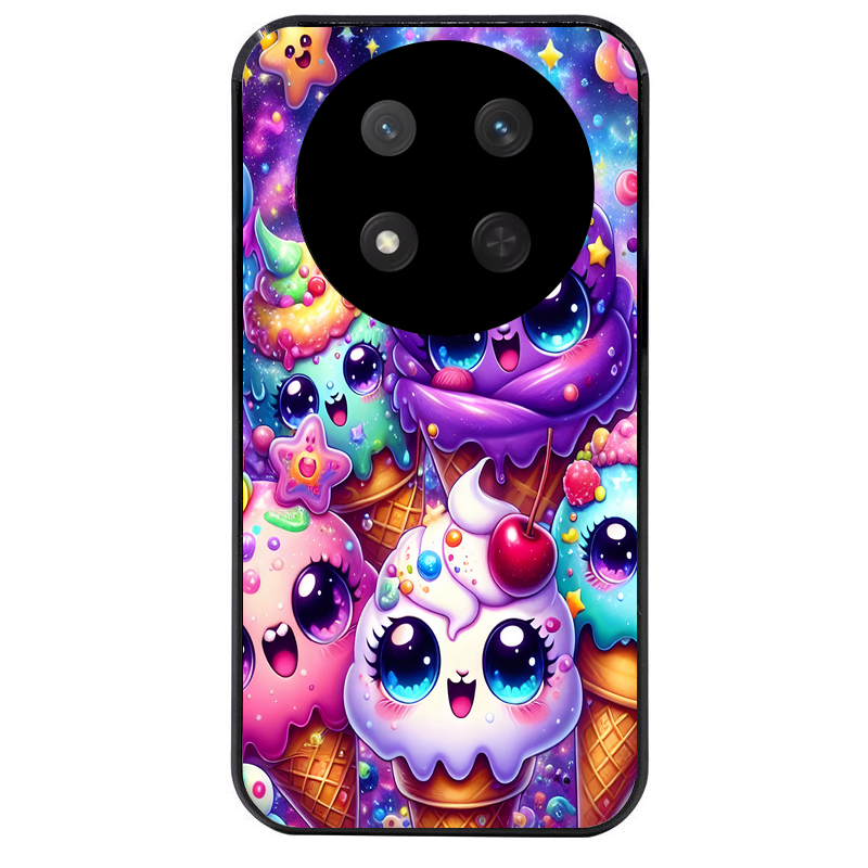 Coque noire taperso pour Magic 7 LITE et PRO avec motif anime ice cream kawaii protection antichoc personnalisée