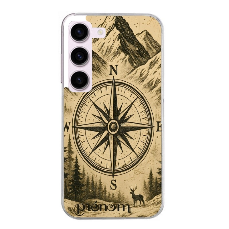 Coque taperso pour Galaxy A13 4G et 5G A23 A53 avec motif voyage et boussole protection antichoc personnalisée