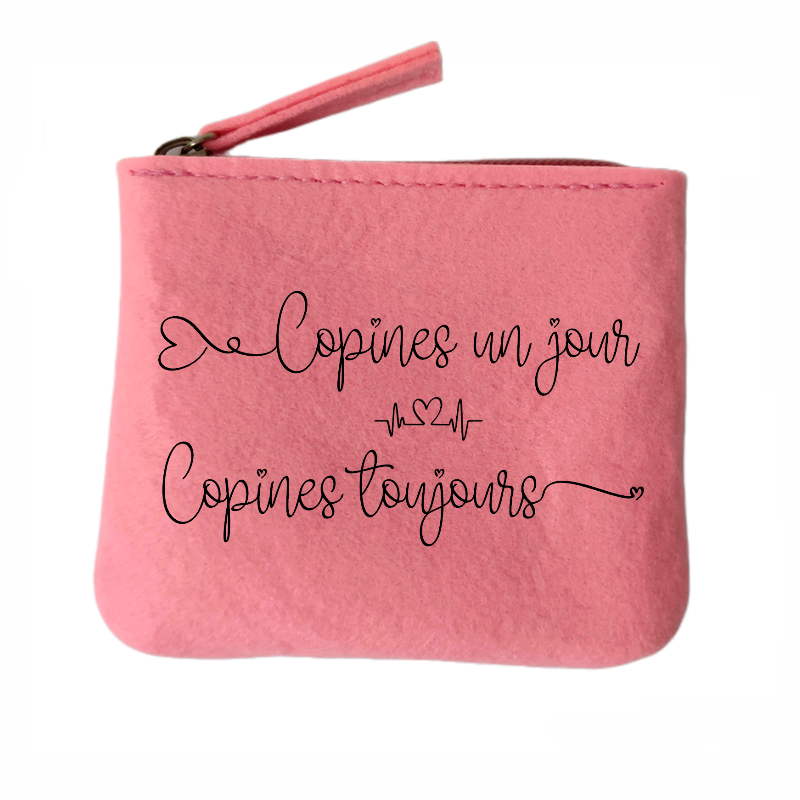 Porte monnaie copine toujours en feutrine en feutrine
