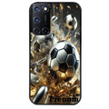 Coque noire taperso pour OPPO Reno 8 LITE avec motif foot metal personnalisee protection antichoc personnalisée