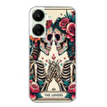 Coque taperso pour POCO C65 4G avec motif tete de mort lovers protection antichoc personnalisée