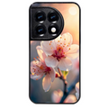 Coque noire taperso pour OnePlus 11 et 12 avec motif fleur de cerisier protection antichoc personnalisée