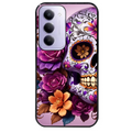 Coque noire taperso pour Redmi 15 4G et 5G avec motif tete de mort calavera violette protection antichoc personnalisée