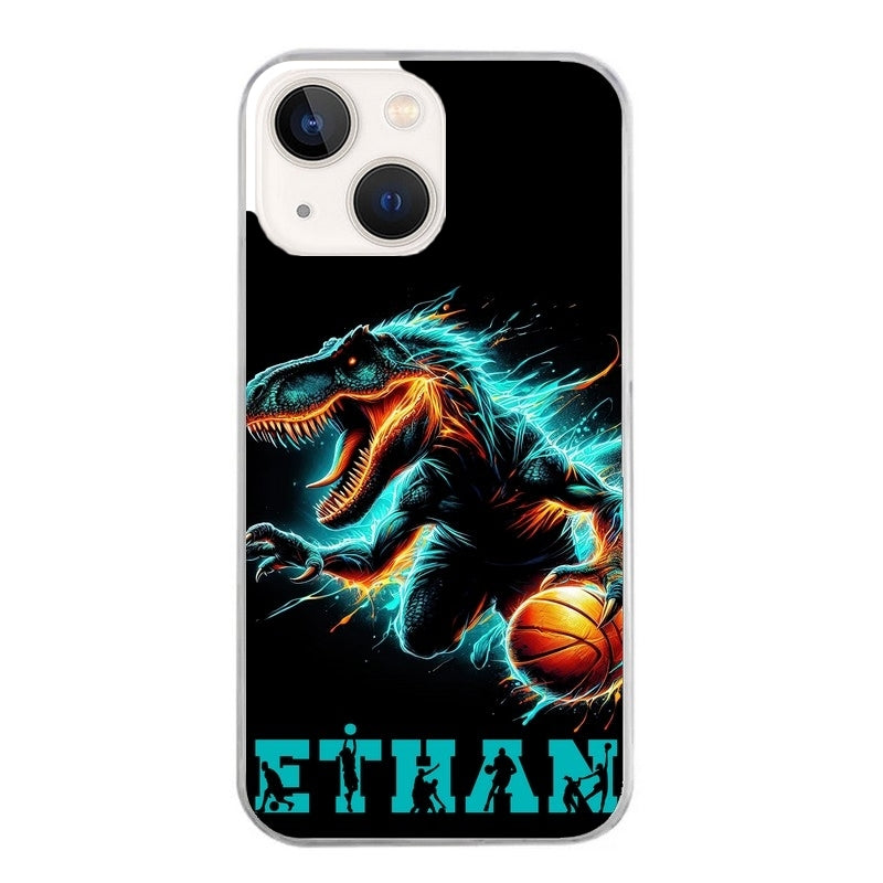 Coque taperso pour Iphone 11 et PRO PRO MAX avec motif basket et dino personnalisee protection antichoc personnalisée