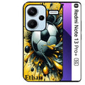 Coque noire taperso pour Redmi Note 13 PRO PLUS 5G avec motif football personnalisee protection antichoc personnalisée