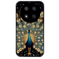 Coque noire taperso pour Magic 7 LITE et PRO avec motif paon mandala protection antichoc personnalisée