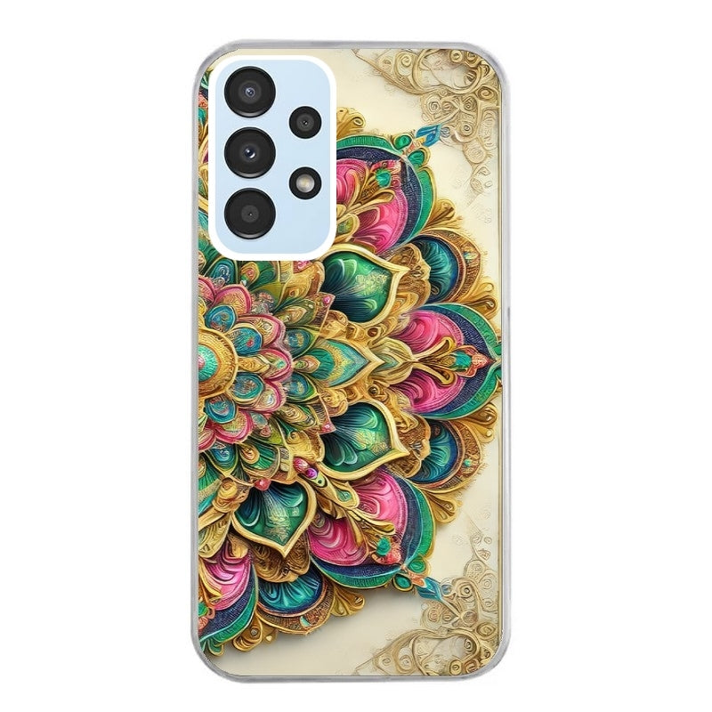 Coque taperso pour Galaxy A13 4G et 5G A23 A53 avec motif mandala 3 protection antichoc personnalisée