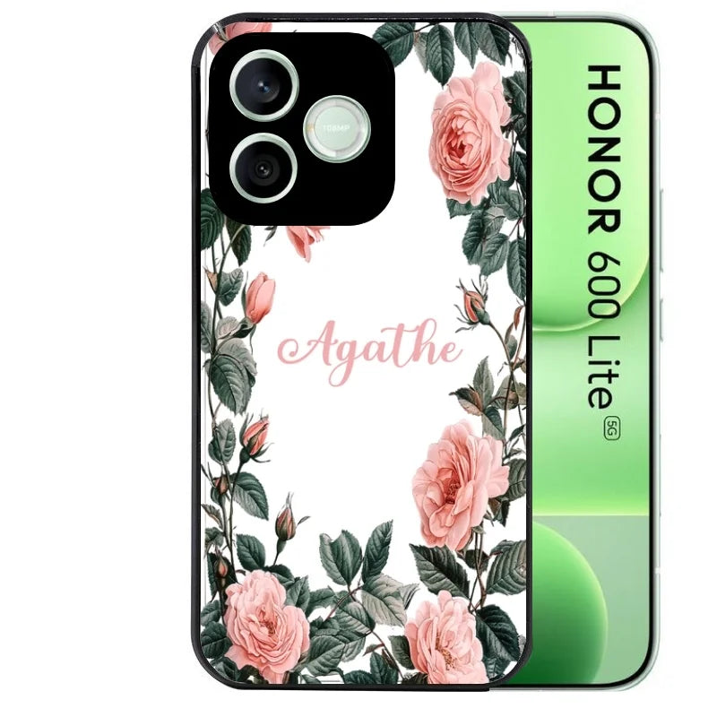 Coque personnalisée pour Honor 600 LITE cadre fleur pastel