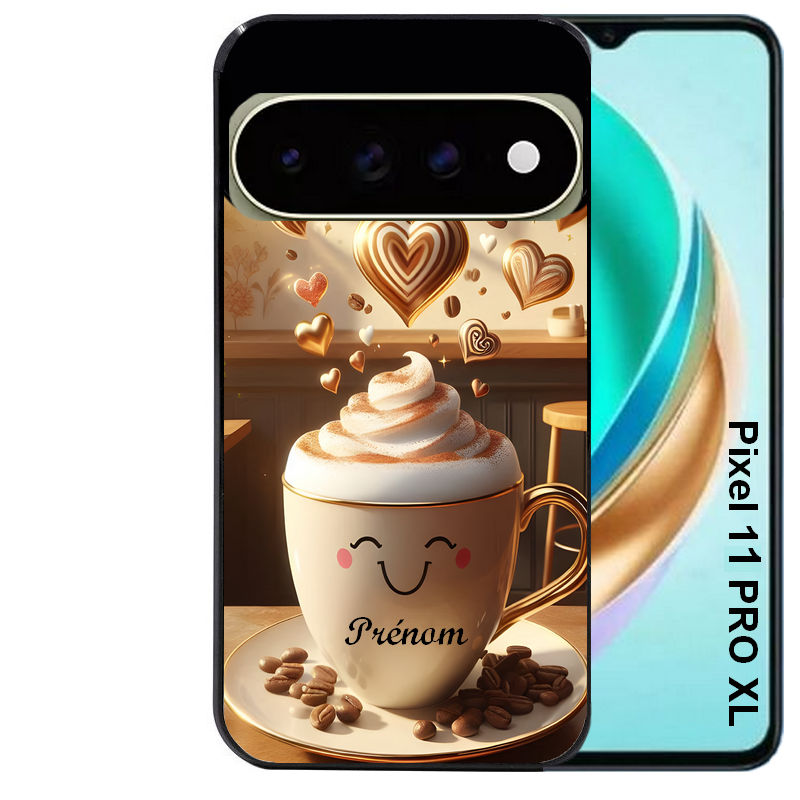 Coque pour Pixel 10 / 11 / PRO / XL personnalisée cafe love morning