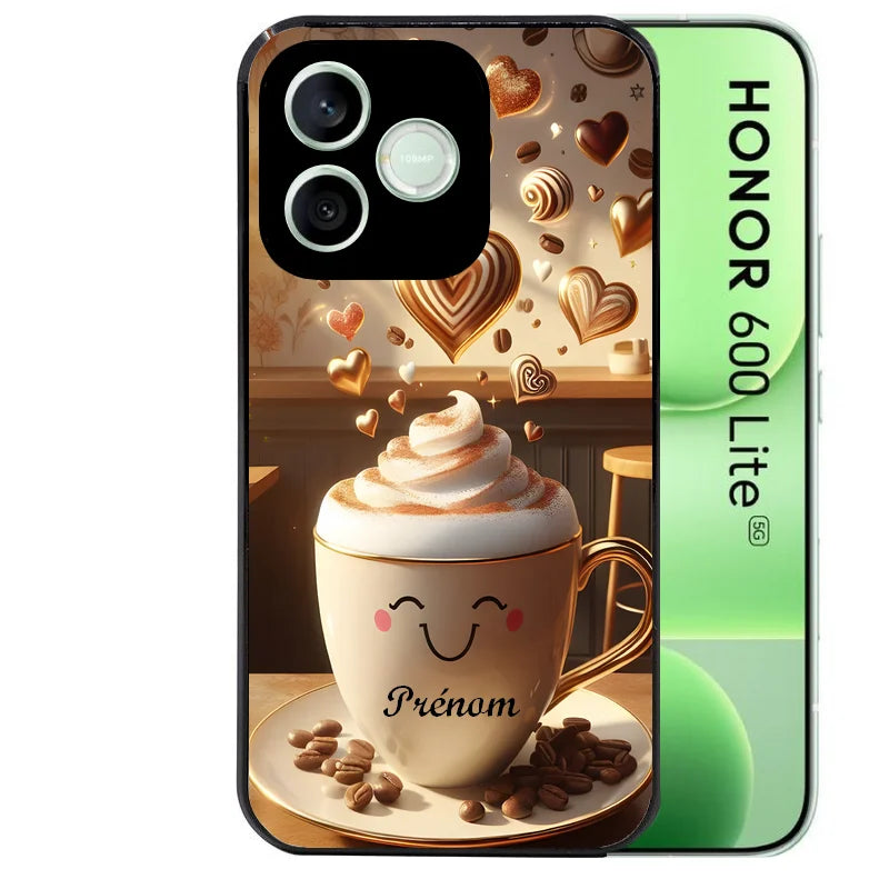 Coque personnalisée pour Honor 600 LITE cafe love morning