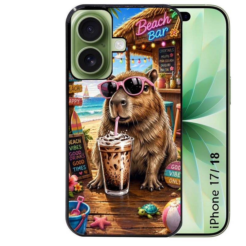 Coque pour Iphone 18 / PRO / PRO MAX / 18E capybara beach
