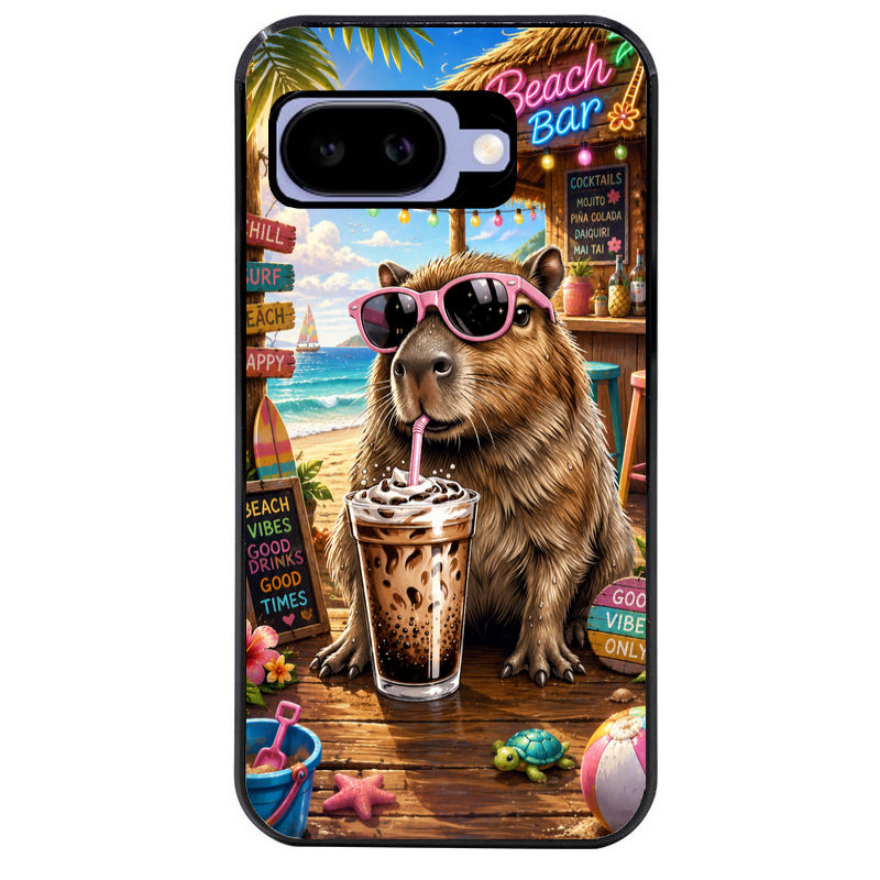 Coque pour Pixel 8A 9A 10A capybara beach