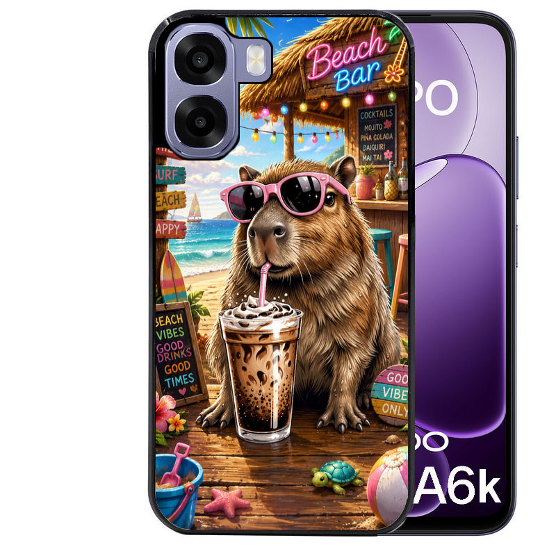 Coque pour Oppo A6 A6 A6K capybara beach