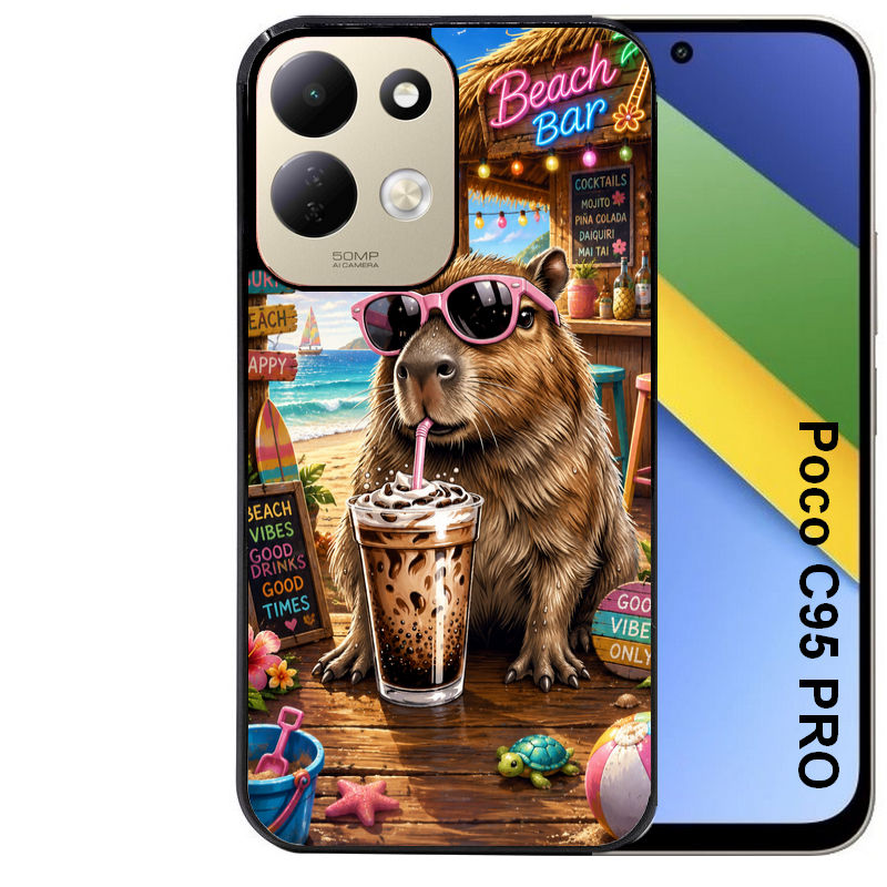 Coque pour POCO C95 PRO capybara beach