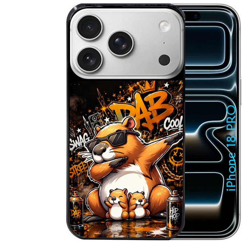 Coque pour Iphone 18 / PRO / PRO MAX / 18E capybara tag