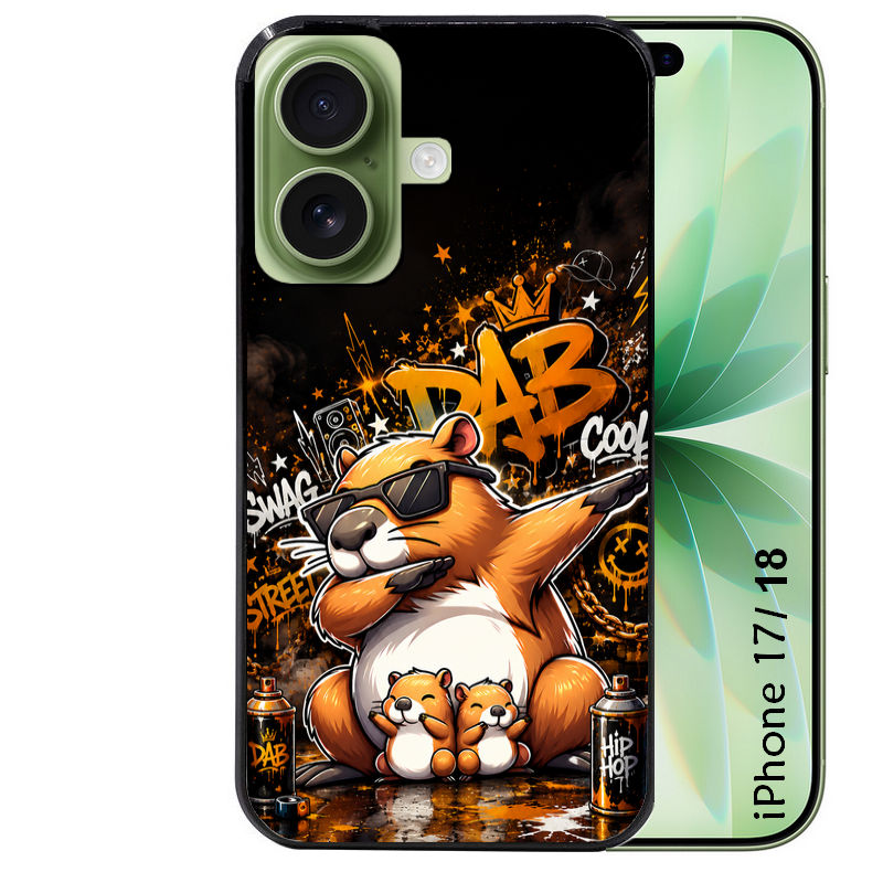 Coque pour Iphone 18 / PRO / PRO MAX / 18E capybara tag