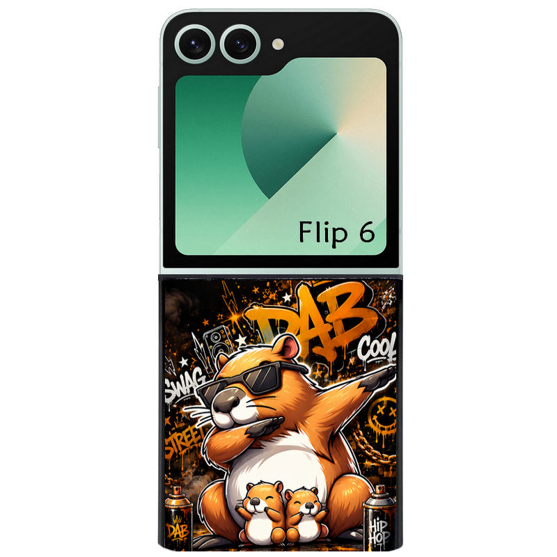 Coque pour Z FLIP 6 7 8 capybara tag