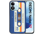 Coque pour Redmi Note 17 et PRO 4G 5G Max personnalisée cassette bleu