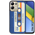 Coque pour POCO C95 PRO personnalisée cassette bleu