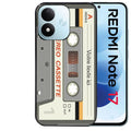 Coque pour Redmi Note 17 et PRO 4G 5G Max personnalisée cassette grise