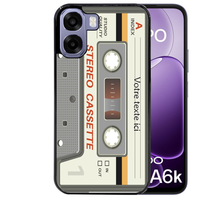 Coque pour Oppo A6 A6 A6K personnalisée cassette grise