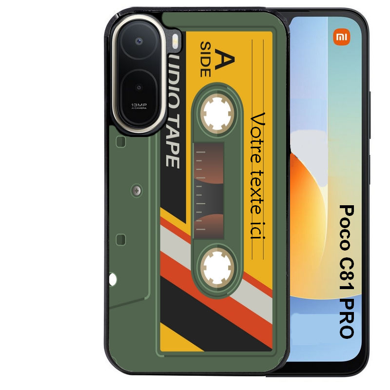 Coque pour POCO C81 PRO personnalisée cassette kaki