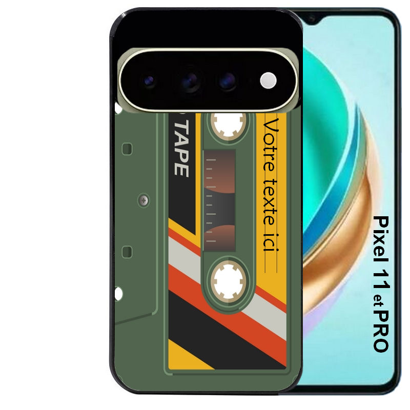 Coque pour Pixel 10 / 11 / PRO / XL personnalisée cassette kaki