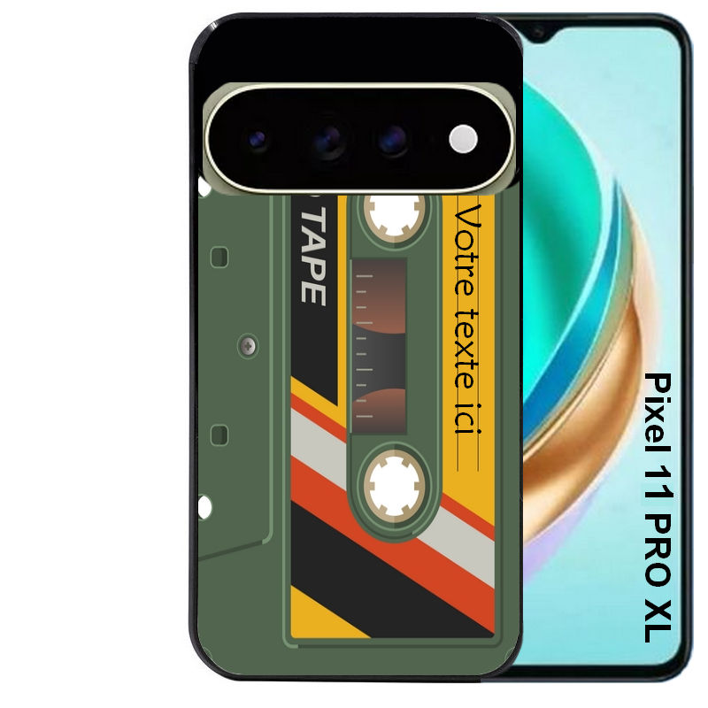 Coque pour Pixel 10 / 11 / PRO / XL personnalisée cassette kaki