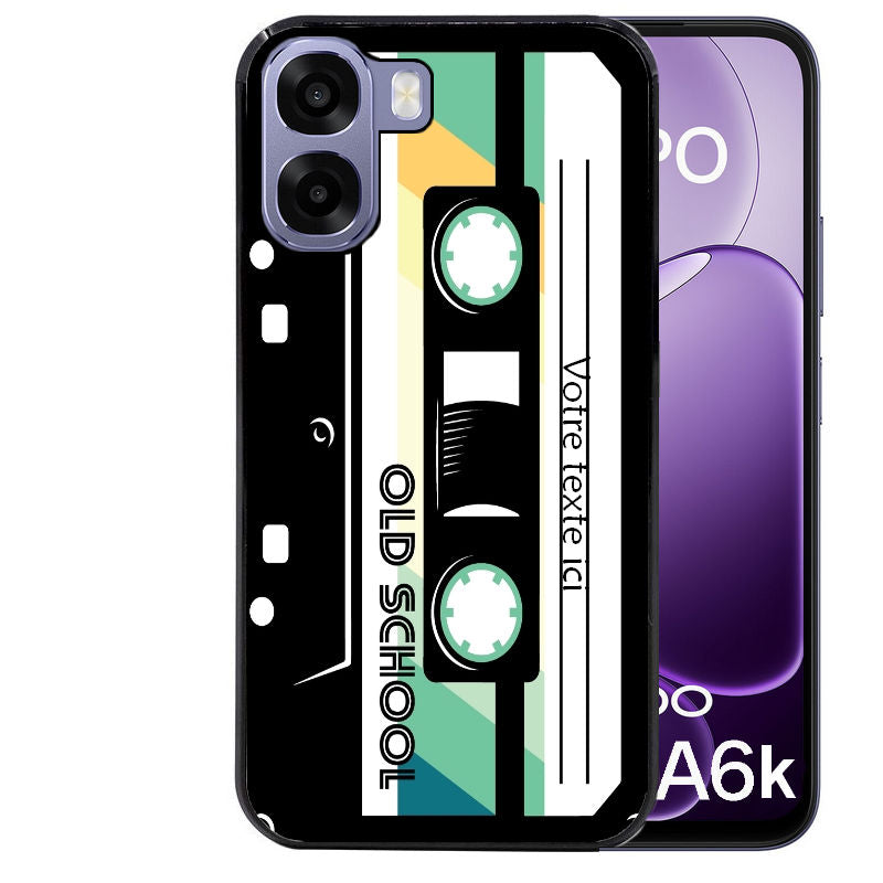 Coque pour Oppo A6 A6 A6K personnalisée cassette avec votre texte