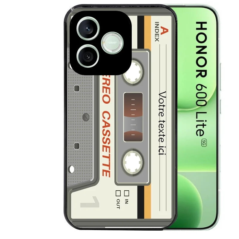 Coque personnalisée pour Honor 600 LITE cassette grise personnalisable