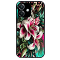 Coque noire taperso pour OPPO A40 avec motif leopard hibiscus protection antichoc personnalisée