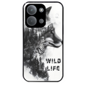 Coque noire taperso pour POCO C85 avec motif renard fox wild protection antichoc personnalisée