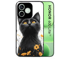 Coque noire pour Honor 600 LITE avec motif chat eyes protection antichoc personnalisée
