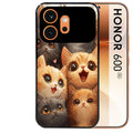 Coque noire taperso pour Honor 600 et 600 PRO avec motif chat smile protection antichoc personnalisée