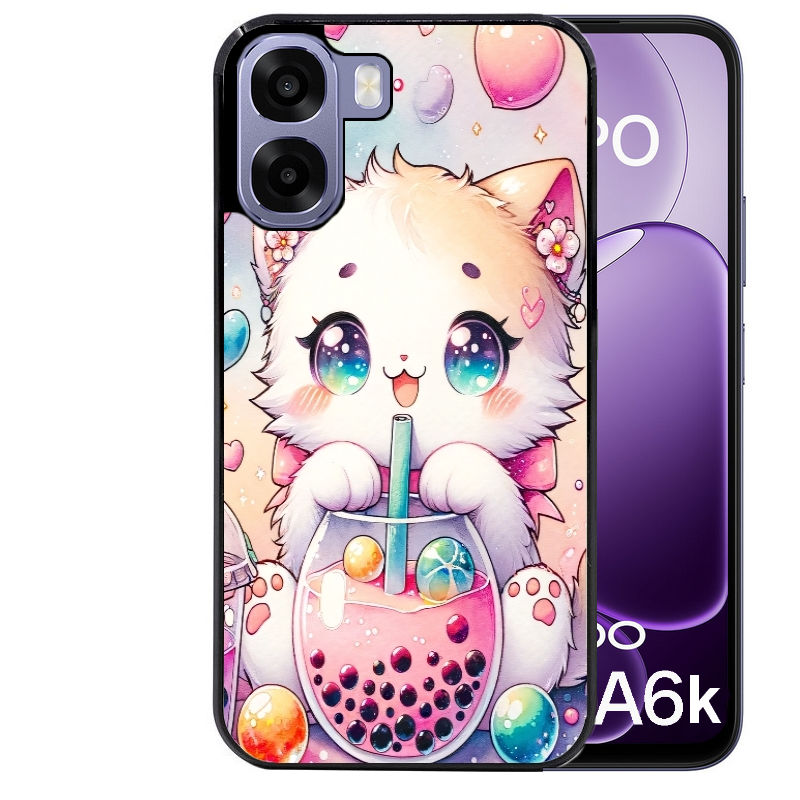 Coque pour Oppo A6 A6 A6K chat bubble manga