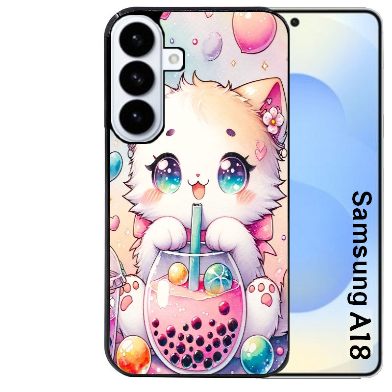 Coque pour Galaxy A08 A18 A28 A38 A58 chat bubble manga