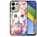 Coque pour POCO C95 PRO chat bubble manga