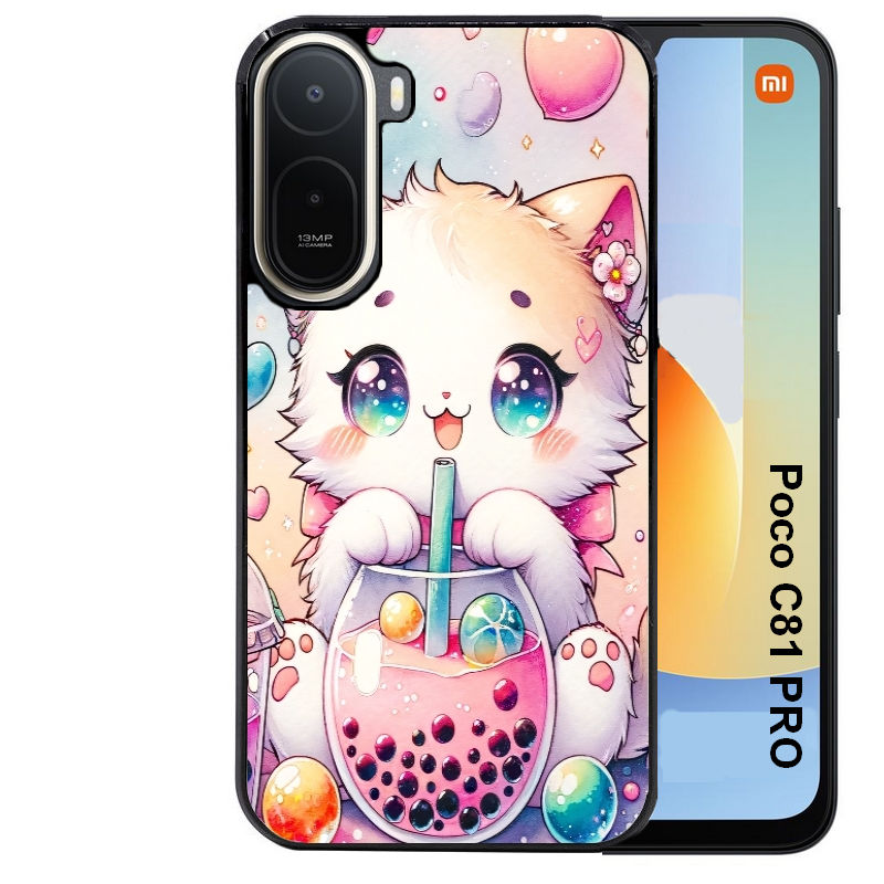 Coque pour POCO C81 PRO chat bubble manga